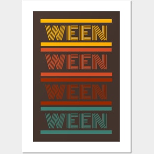 WEEN Vintage Retro Lettering Posters and Art